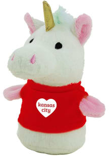 Kansas City Unicorn with Heart Tee Plush - Red