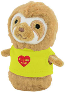Kansas City HEART SLOTH Plush - Yellow