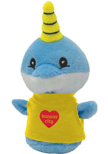 Kansas City HEART NARWAL Plush - Yellow
