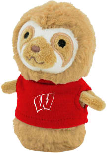 Wisconsin Badgers Sloth Plush - Red