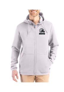 Cutter and Buck Cleveland Browns Mens Grey Mono Epic Comfort Full Zip Light Weight Jacket