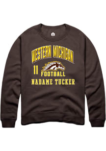 Nadame Tucker Western Michigan Broncos Mens Brown Football NIL Arch Logo Player Crew