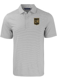 Cutter and Buck Los Angeles FC Grey Forge Double Stripe Big and Tall Polo