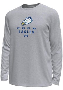 Under Armour Florida Gulf Coast Eagles Grey Stacked Logo Tech Stretch Long Sleeve T-Shirt