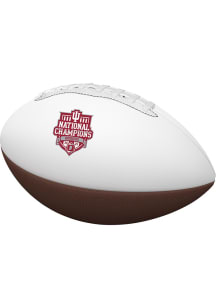 Indiana Hoosiers Logo Brands CFP National Champions 2025 Full Size Autograph Football
