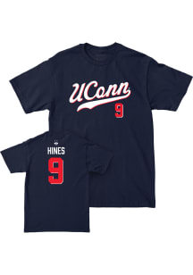 Na’Jai Hines UConn Huskies Youth Navy Blue NIL Script Player Tee