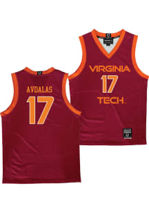Neoklis Avdalas   Virginia Tech Hokies Maroon NIL Name And Number Jersey