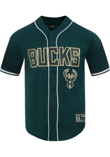 Pro Standard Milwaukee Bucks Mens Green Mesh Baseball Jersey