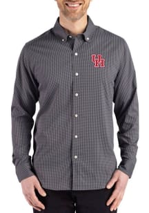 Cutter and Buck Houston Cougars Mens Black Skyline Long Sleeve Dress Shirt