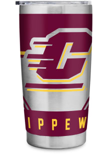Central Michigan Chippewas 20oz Stainless Steel Tumbler - Silver