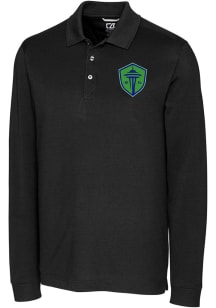 Cutter and Buck Seattle Sounders FC Black Advantage Pique Big and Tall Polo
