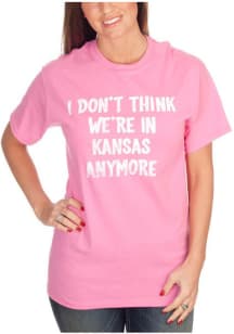 Wizard of Oz Womens Pink Dont Think Were In Kansas Short Sleeve T-Shirt