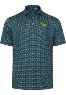 George Mason University Mens Green PINWHEEL Short Sleeve Fashion Polo
