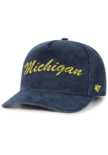 47 Michigan Wolverines Corduroy Reclaim Hitch Adjustable Hat - Navy Blue