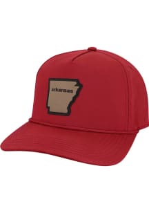 Arkansas Arkansas State Patch Caddy Adjustable Hat - Cardinal