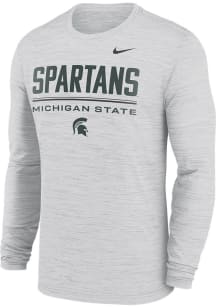 Nike Michigan State Spartans White DriFit Velocity Long Sleeve T-Shirt