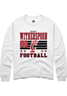 DaMari Witherspoon Cincinnati Bearcats Mens White Football NIL Striped Player Crew