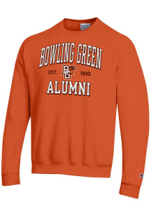 Champion Bowling Green Falcons Mens Orange Est Date Alumni Powerblend Long Sleeve Crew Sweatshirt