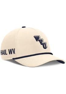 Nike West Virginia Mountaineers Vintage 5 Panel Rope Adjustable Hat - Natural