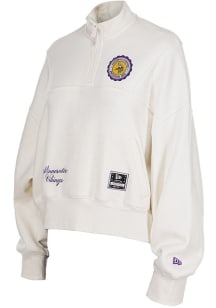 New Era Minnesota Vikings Womens White Fan Qtr Zip