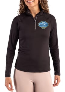 Cutter and Buck UCLA Bruins Womens Black 2026 WBB Champions Coastline Qtr Zip