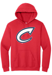 Summit Sportswear Columbus Clippers Mens Red Primary Logo Long Sleeve Hoodie