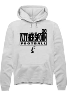 DaMari Witherspoon Cincinnati Bearcats Mens White Football NIL Stacked Box Player Hood