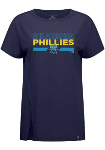 Levelwear Philadelphia Phillies Womens Navy Blue Influx Not Hitter City Connect Short Sleeve T-Shi..