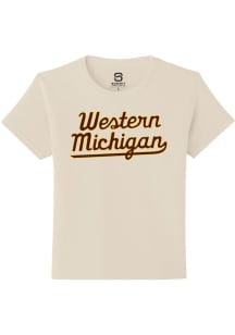 Summit Sportswear Western Michigan Broncos Youth White Script Short Sleeve T-Shirt