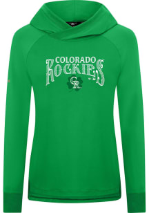 Levelwear Colorado Rockies Womens Kelly Green Slender St. Patrick's Day Long Sleeve Pullover