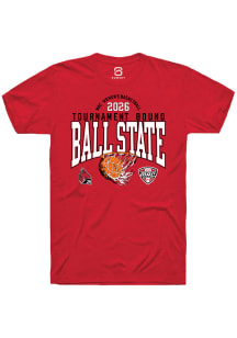 Summit Sportswear Ball State Cardinals Cardinal MAC 2026 WBB Tournament Bound Short Sleeve T Shirt