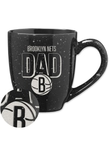 Brooklyn Nets Dad 16oz Speckle Ceramic Mug - Black