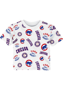 Chicago Cubs Infant Run Down Short Sleeve T-Shirt White