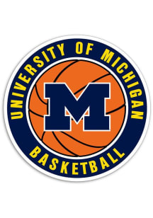 Michigan Wolverines basketball Auto Decal - Blue
