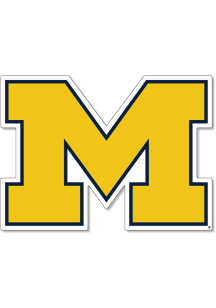 Michigan Wolverines Yellow M Auto Static Cling Decal -