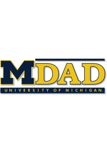 Michigan Wolverines Dad Auto Static Cling Decal - Blue