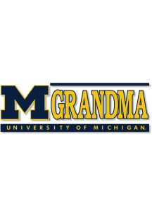 Michigan Wolverines Grandma Auto Static Cling Decal - Blue