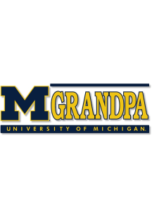 Michigan Wolverines Grandpa Auto Static Cling Decal - Blue