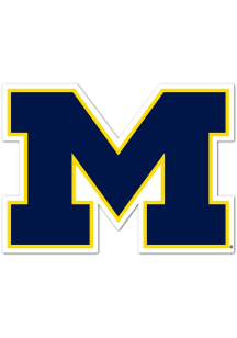 Michigan Wolverines Navy M Auto Decal - Navy Blue