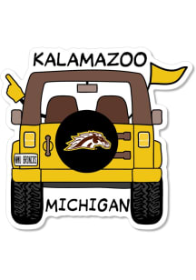 Western Michigan Broncos 3.5" Jeep Rugged Stickers - Brown