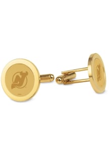 New Jersey Devils Gold Mens Cufflinks