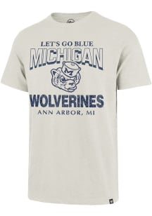 47 Michigan Wolverines White Head On Football Scrum Short Sleeve Fashion T Shirt