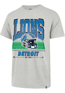 47 Detroit Lions Ash Straight Shot Franklin Short Sleeve Fashion T Shirt