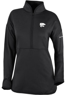Columbia K-State Wildcats Womens Black Heat Seal Omni Wick Go For It Qtr Zip