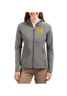 Cutter and Buck Michigan Wolverines Womens Graphite Alumni Adapt Eco Light Weight Jacket