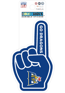 Drexel Dragons Finger 3in Durable Stickers - Navy Blue