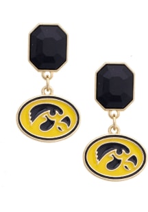 Iowa Hawkeyes Rhinestone Logo Womens Earrings