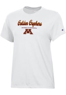 Champion Minnesota Golden Gophers Womens White Core Short Sleeve T-Shirt
