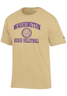 Champion Washington Huskies Gold Beach Volleyball Icon Jersey Short Sleeve T Shirt