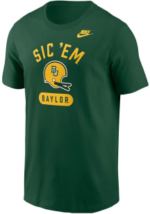 Nike Baylor Bears Green Football Football Helmet Core Short Sleeve T Shirt